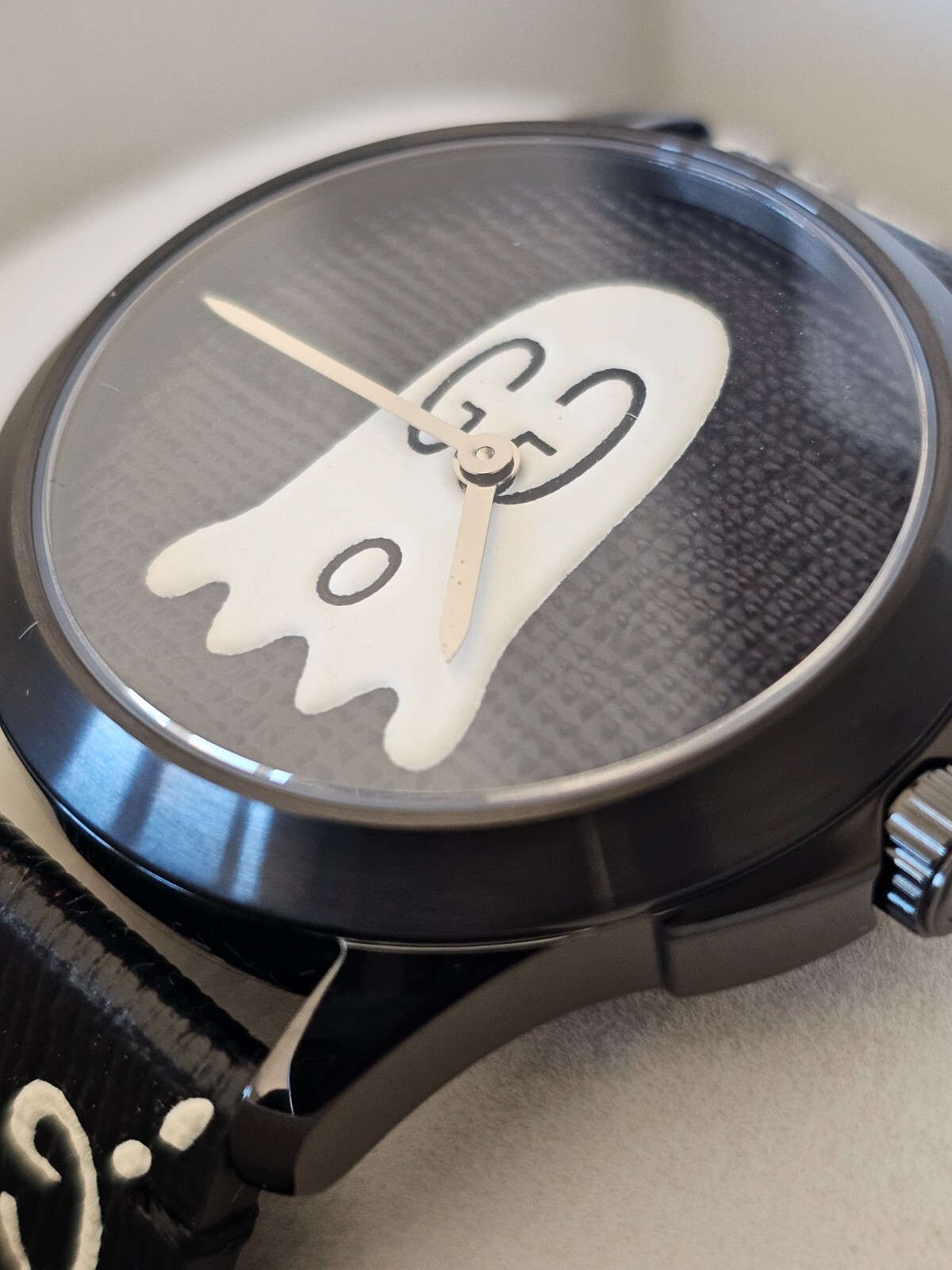 GUCCI TIMELESS GHOST WATCH – YA1264018 – QUARTZ BLACK DIAL LIMITED EDITION – NEW