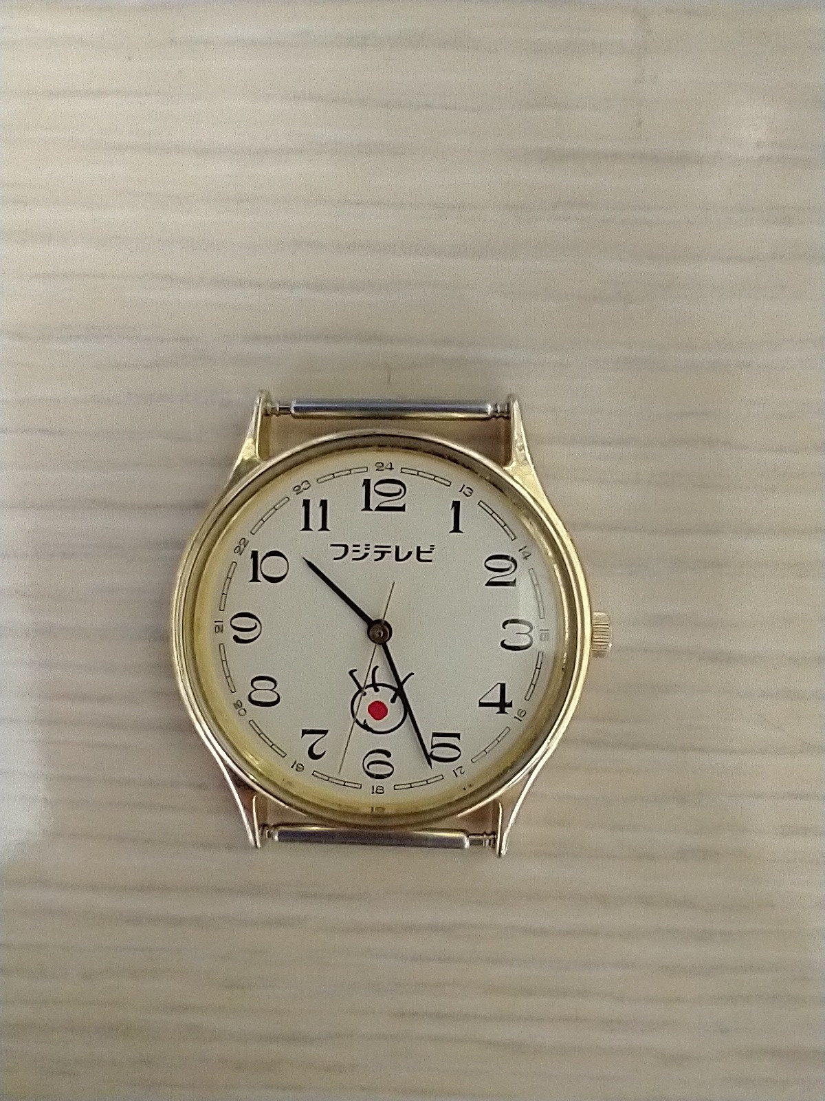 Citizen 6031-343409 Fuji TV Quartz Watch Gold Leather Band Men