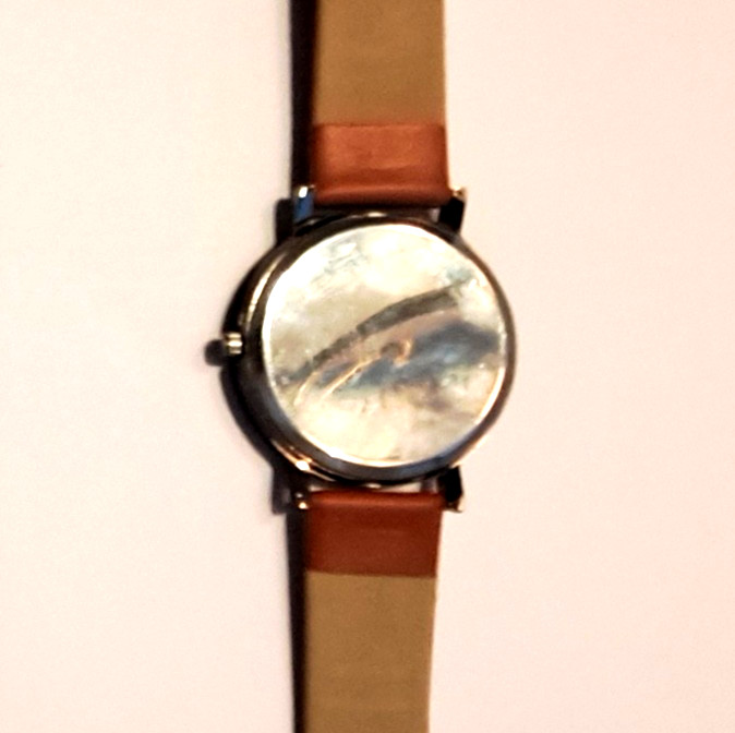 Custom Minimalist Black Face Brown Leather Watch for Men