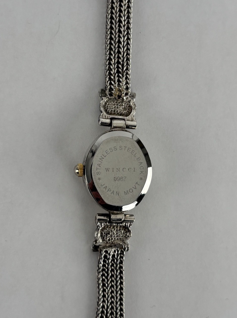 Wincci 18mm Sterling Silver Plated Quartz Watch w/Bracelet & New Battery