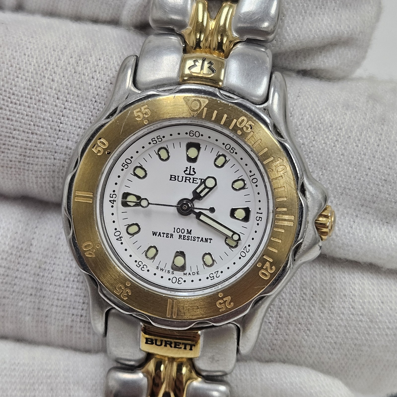 Burett Professional 100 Meters Swiss Ladies Watch Two Tone B2029CW 30mm