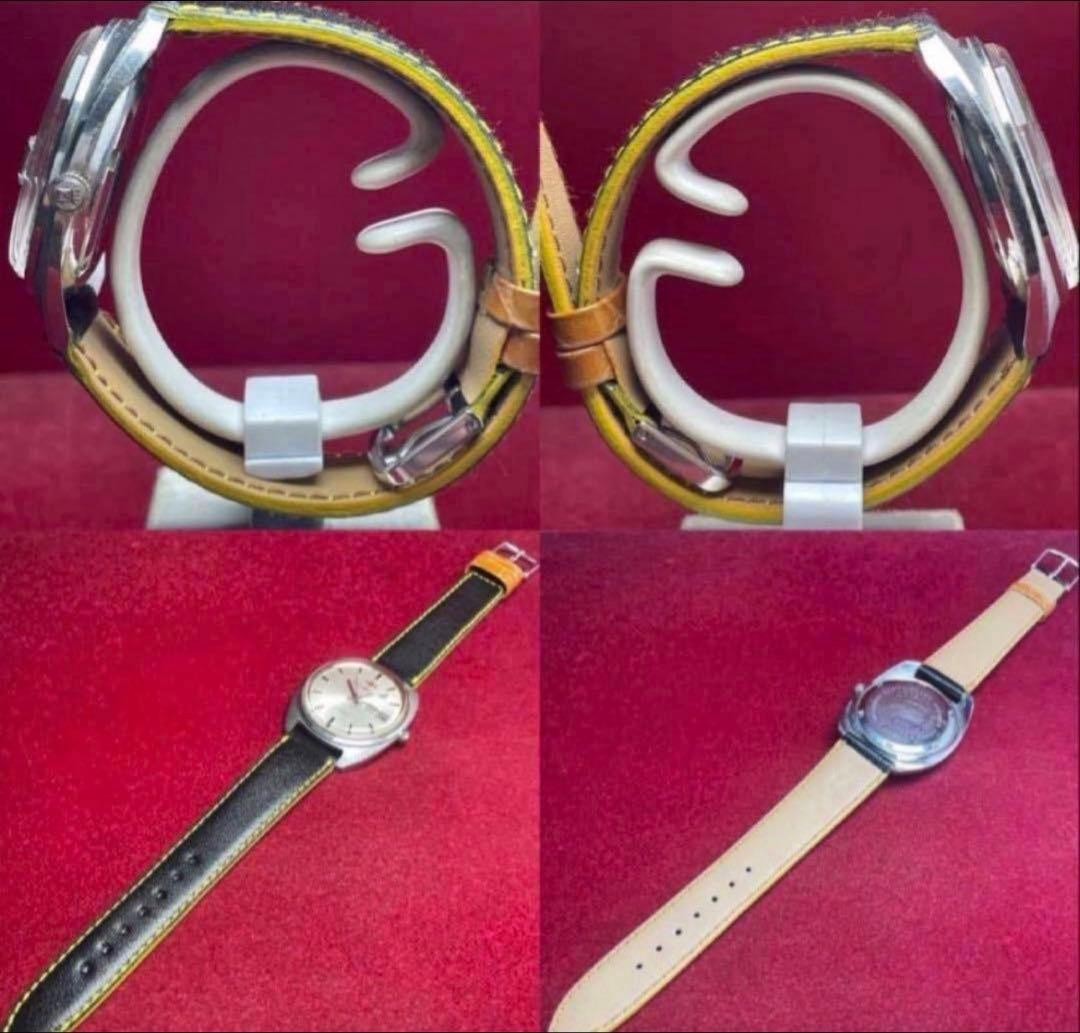 Orient AAA Deluxe Black Automatic Watch 1960s Japan Vintage 073631