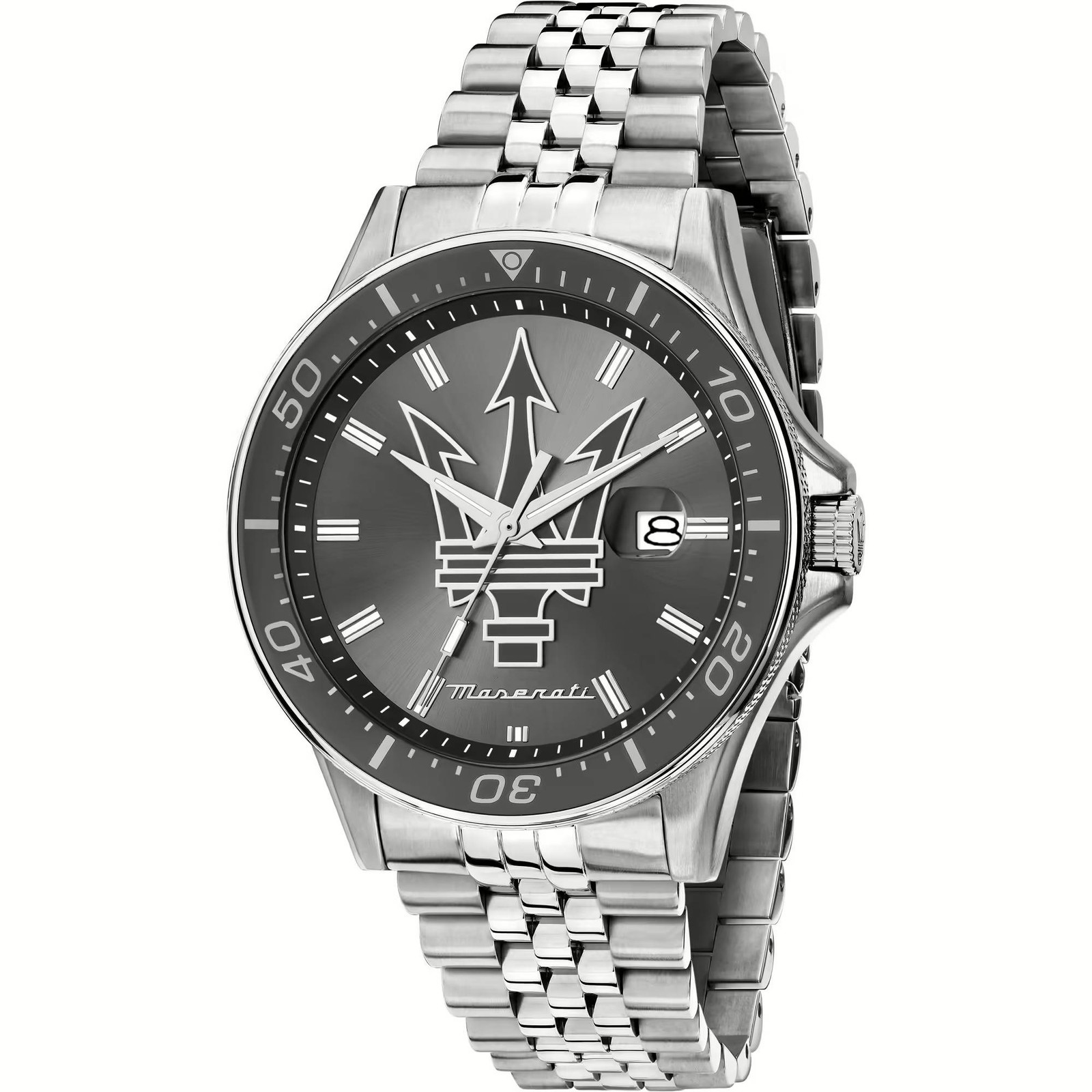 Maserati Challenge Grey Men’s Watch R8853140010 Steel Jubilee 44mm Logo