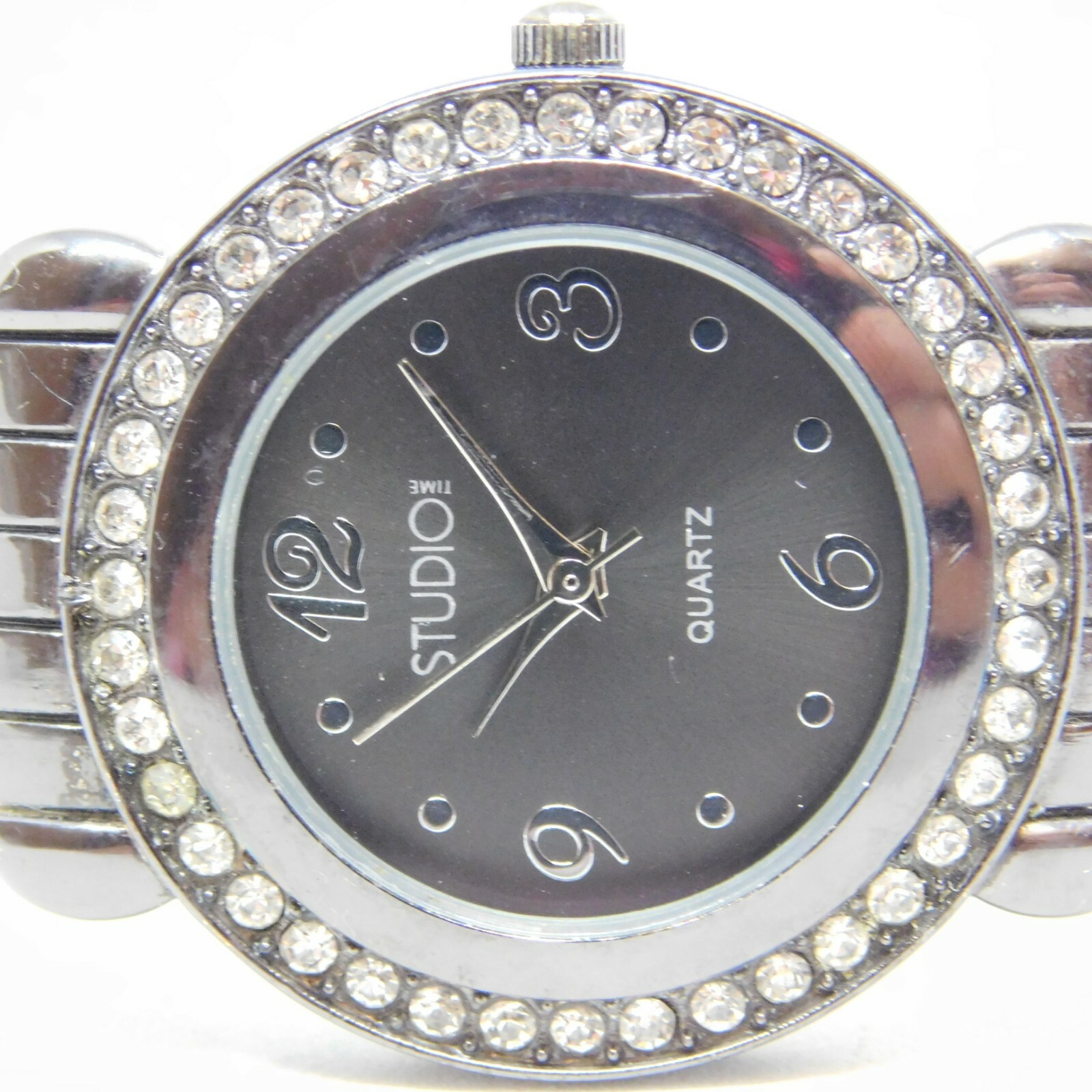 STUDIO Time STD3543T Black Tone Quartz Analog Ladies Watch Sz. 6 1/4″