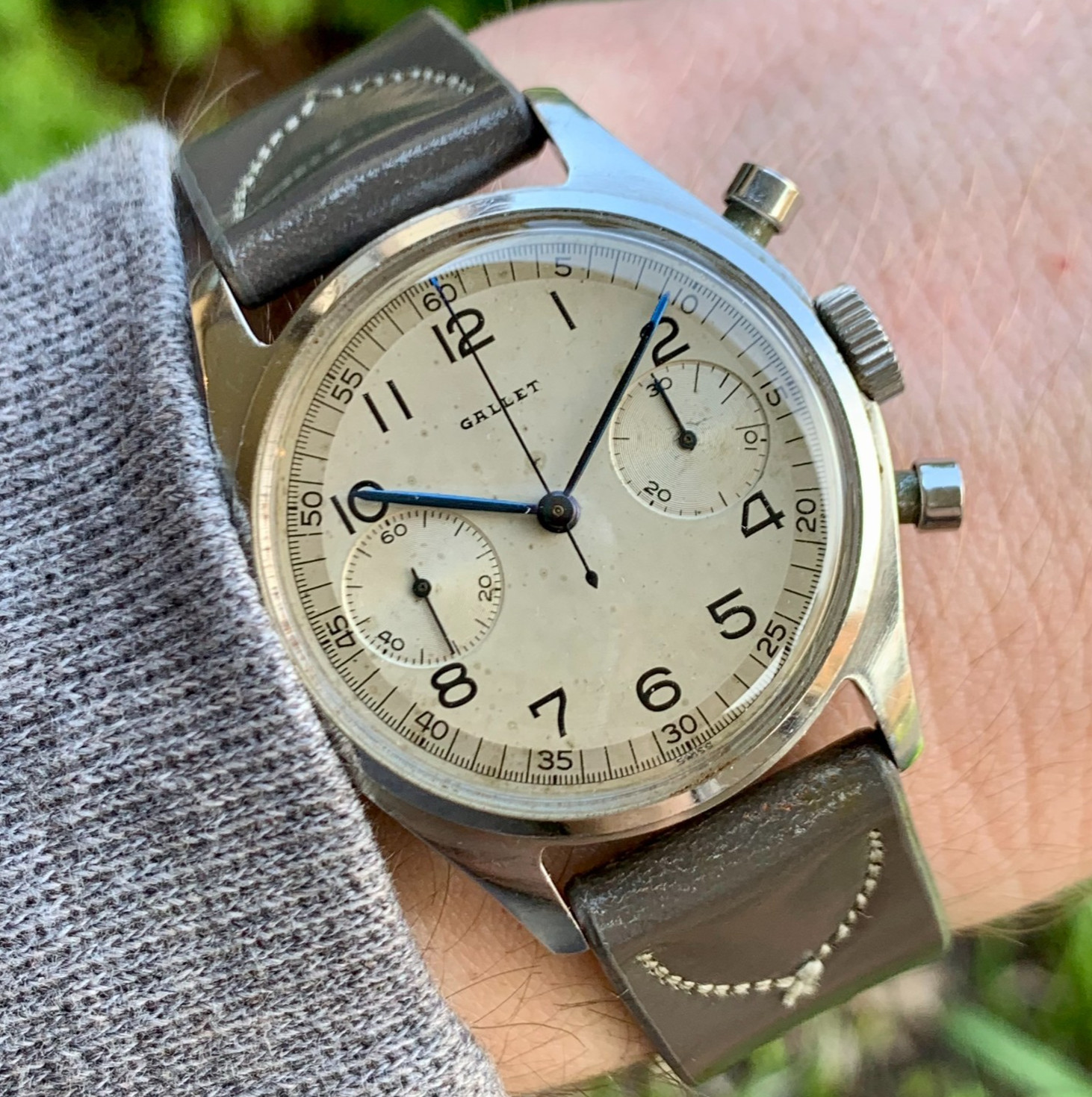 Vintage Gallet Multichron 30 – Stainless Steel 36mm Waterproof Chronograph