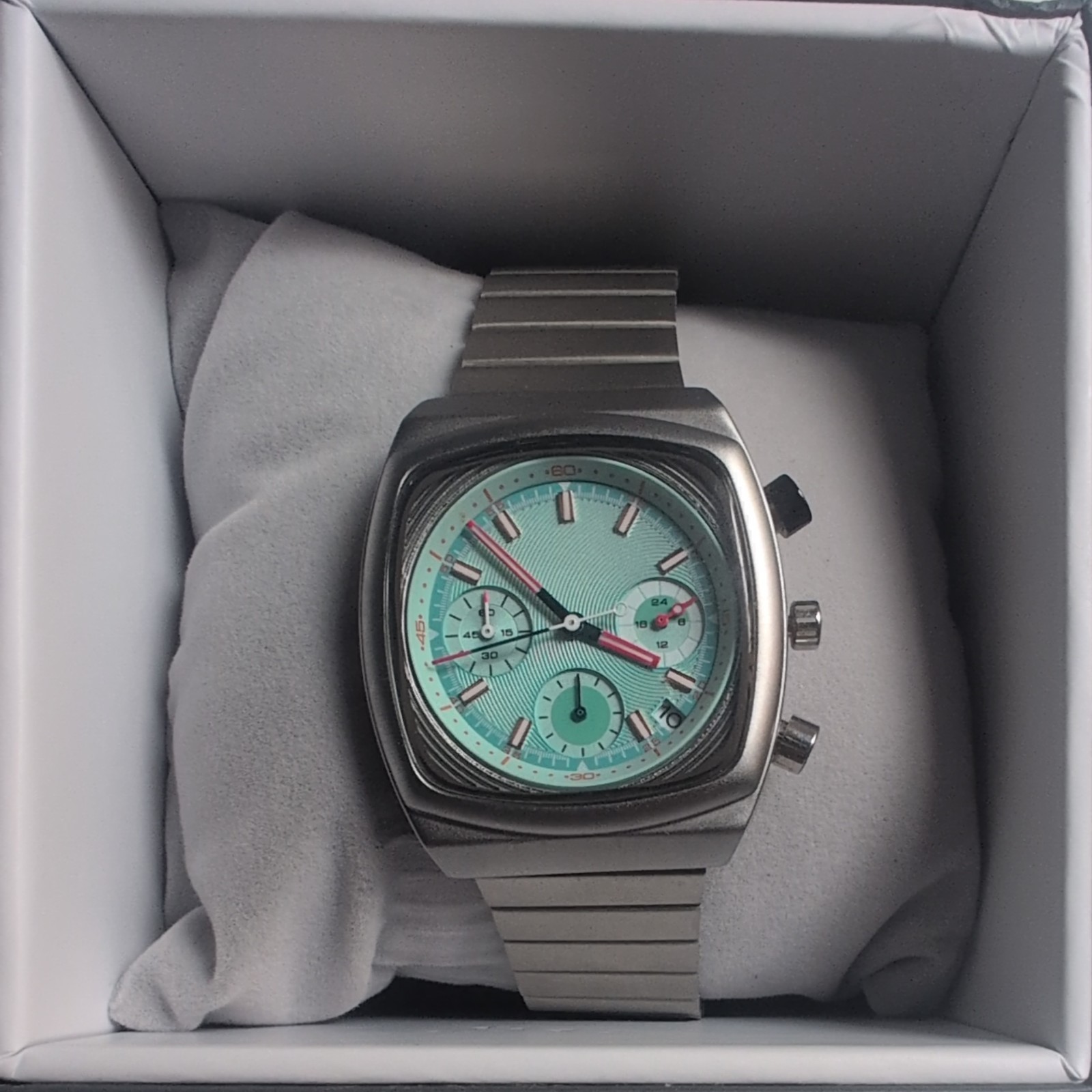 Ciloa 503b Retro Brew Homage Chronograph Men’s Watch Blue Dial Ships from USA