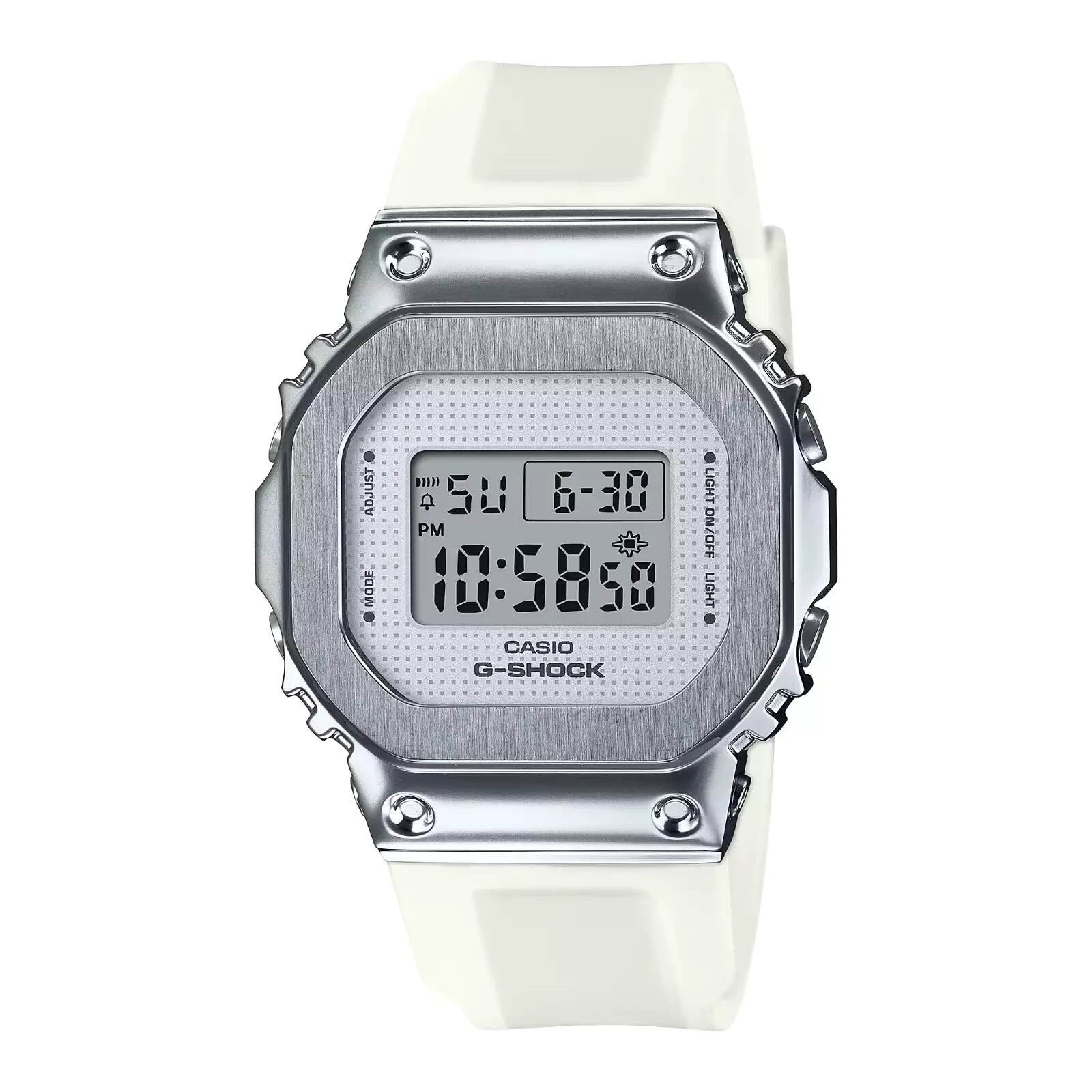 G-Shock Square Digital Watch Semi-Transparent White Resin GMS-5600SK-7