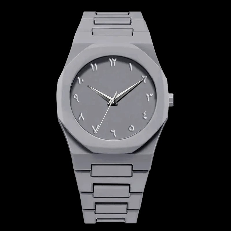 Men Simple Quartz Watch Minimalist Numberless Dial Push Clasp 5 Colors Battery