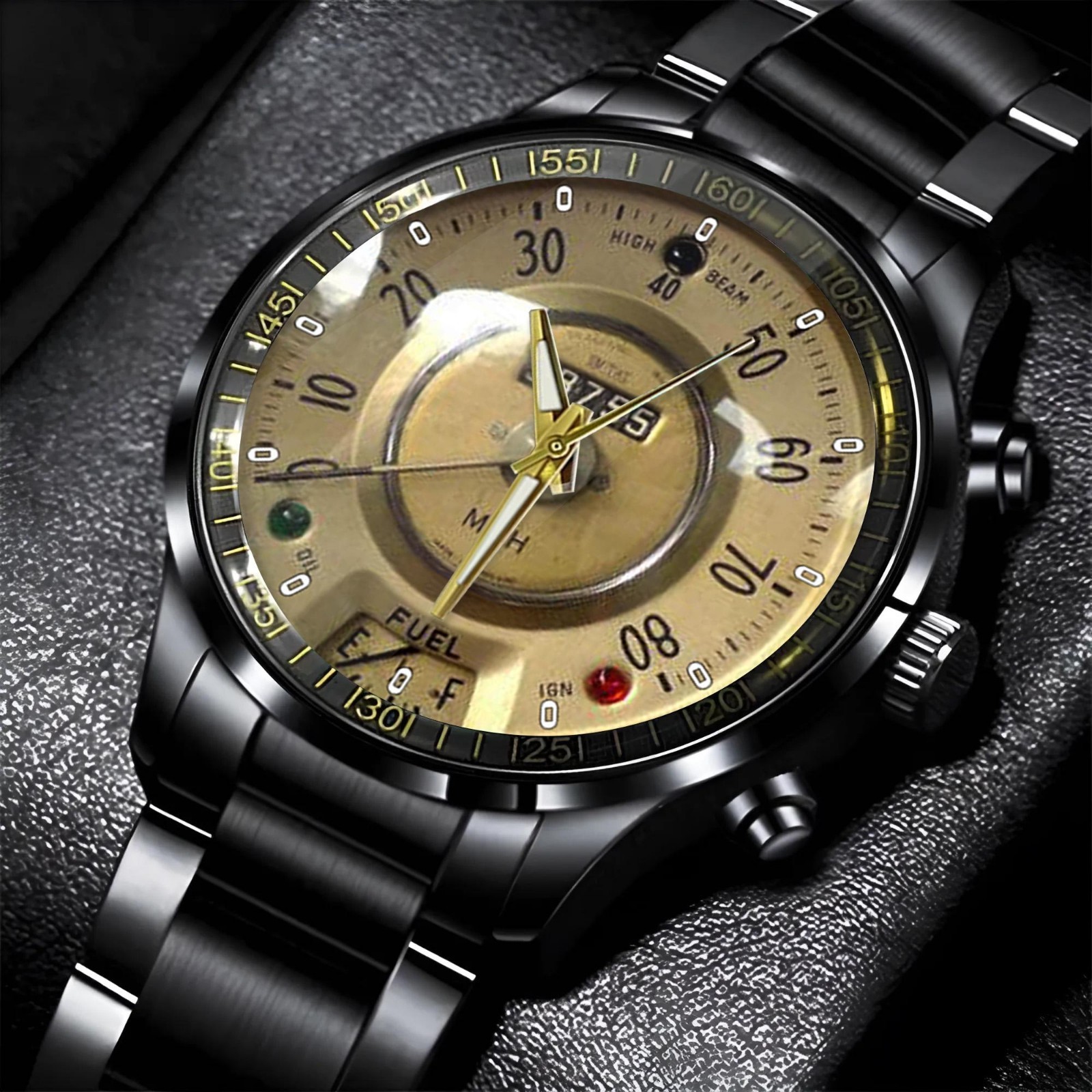 Personalized Morris Minor Traveler speedometer Stainless Steel Watch