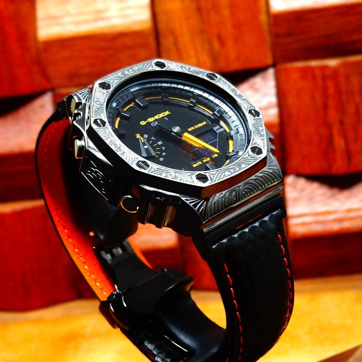New〓mod〓G-Shock custom watch〓Regular GA2100K body with stainless steel Venetian