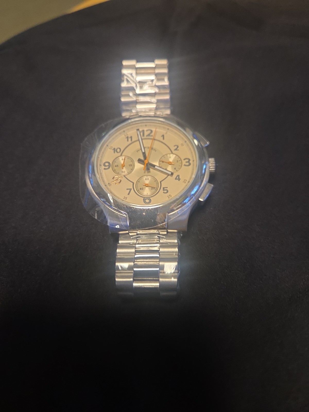 Philip Stein Classic Collection Chronograph Stainless Steel Watch W/Box No Manua