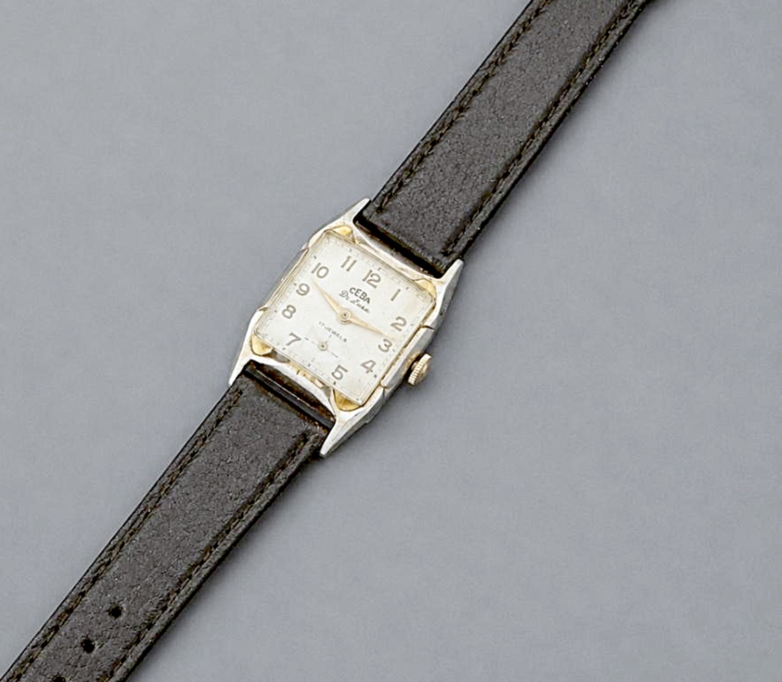 1960s Ceba DL De Luxe 17J Swiss Mechanical Watch GP Case💯Free Shipping