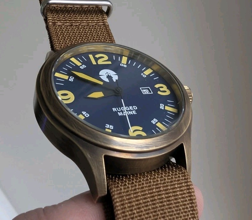 Solid brass, field, military watch, 44mm *PATINA WORK DONE* see description
