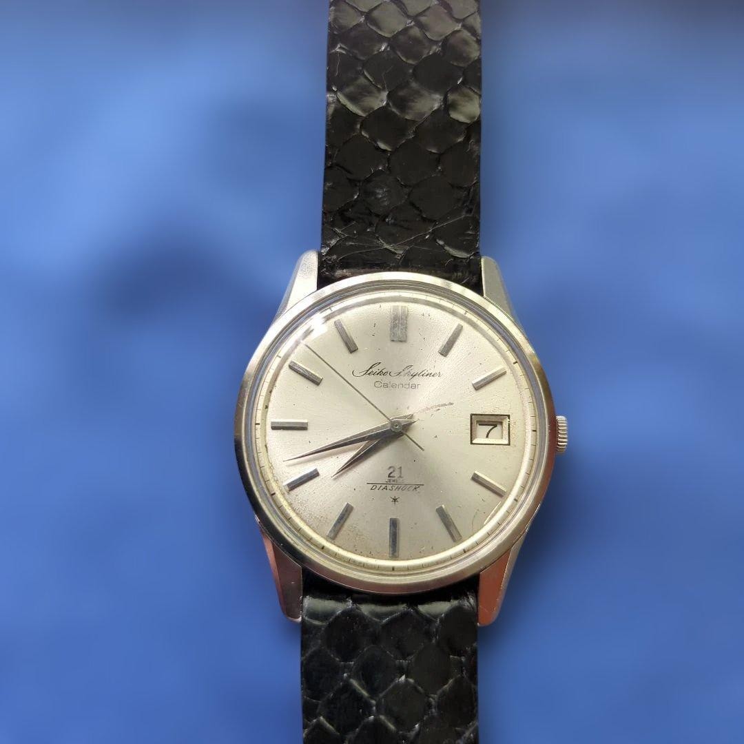 Seiko Skyliner Calendar 21J Hand-wind Good Working Condition