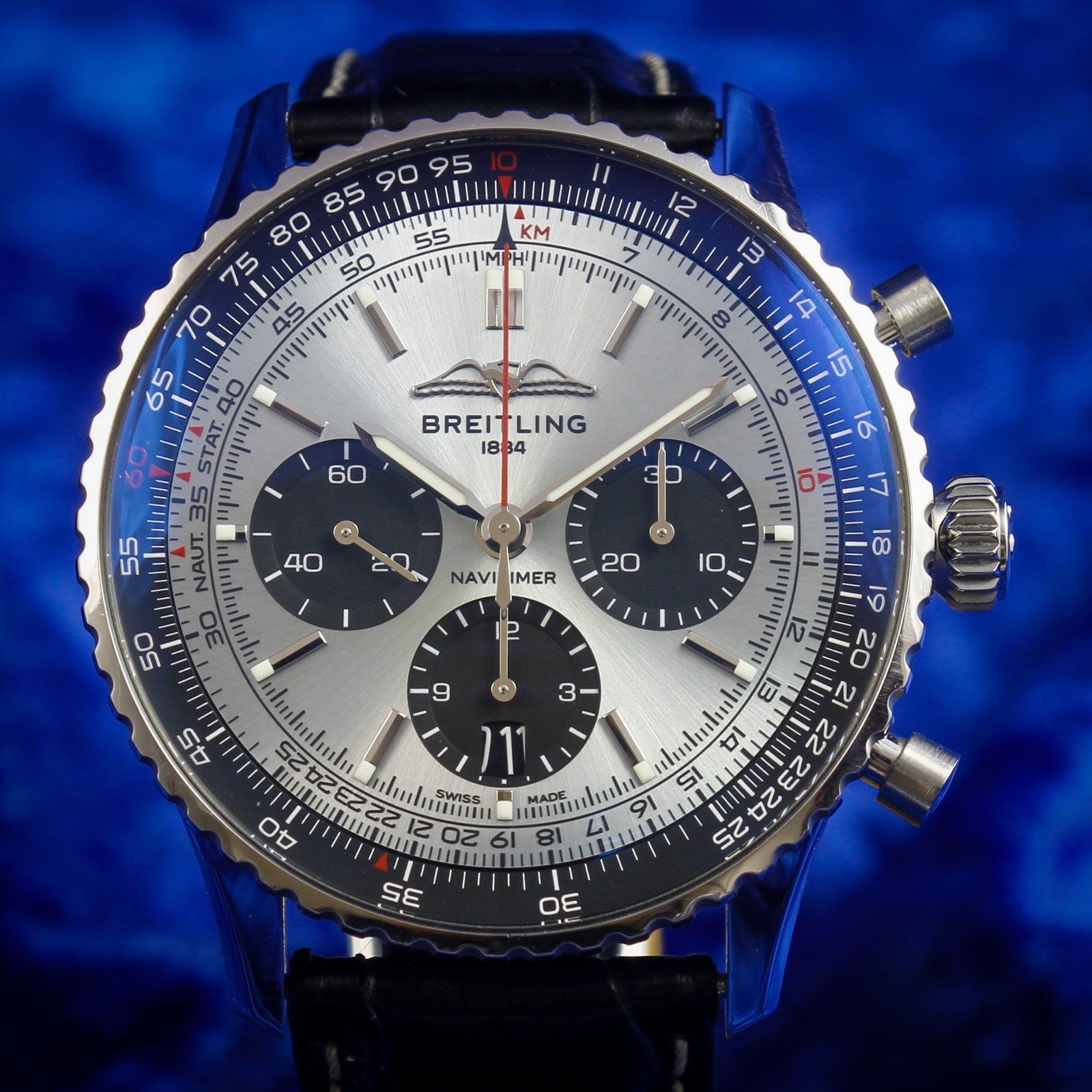 Breitling Navitimer Chronograph 43mm AB0138241C1P1 Ice Blue B+P FACTORY WARRANTY