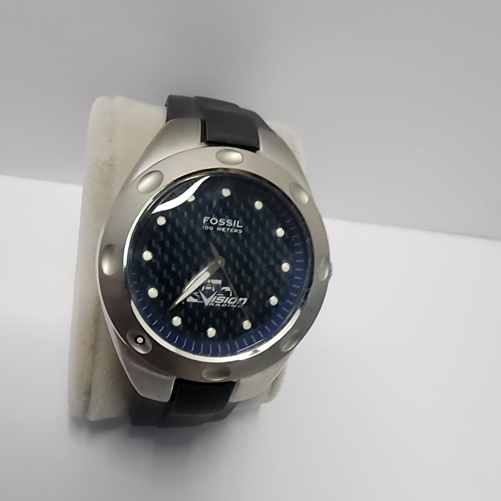 Men Fossil Blue Watch100 Meters 330Feet Stainless Steel Caseback PR 5102 Untest