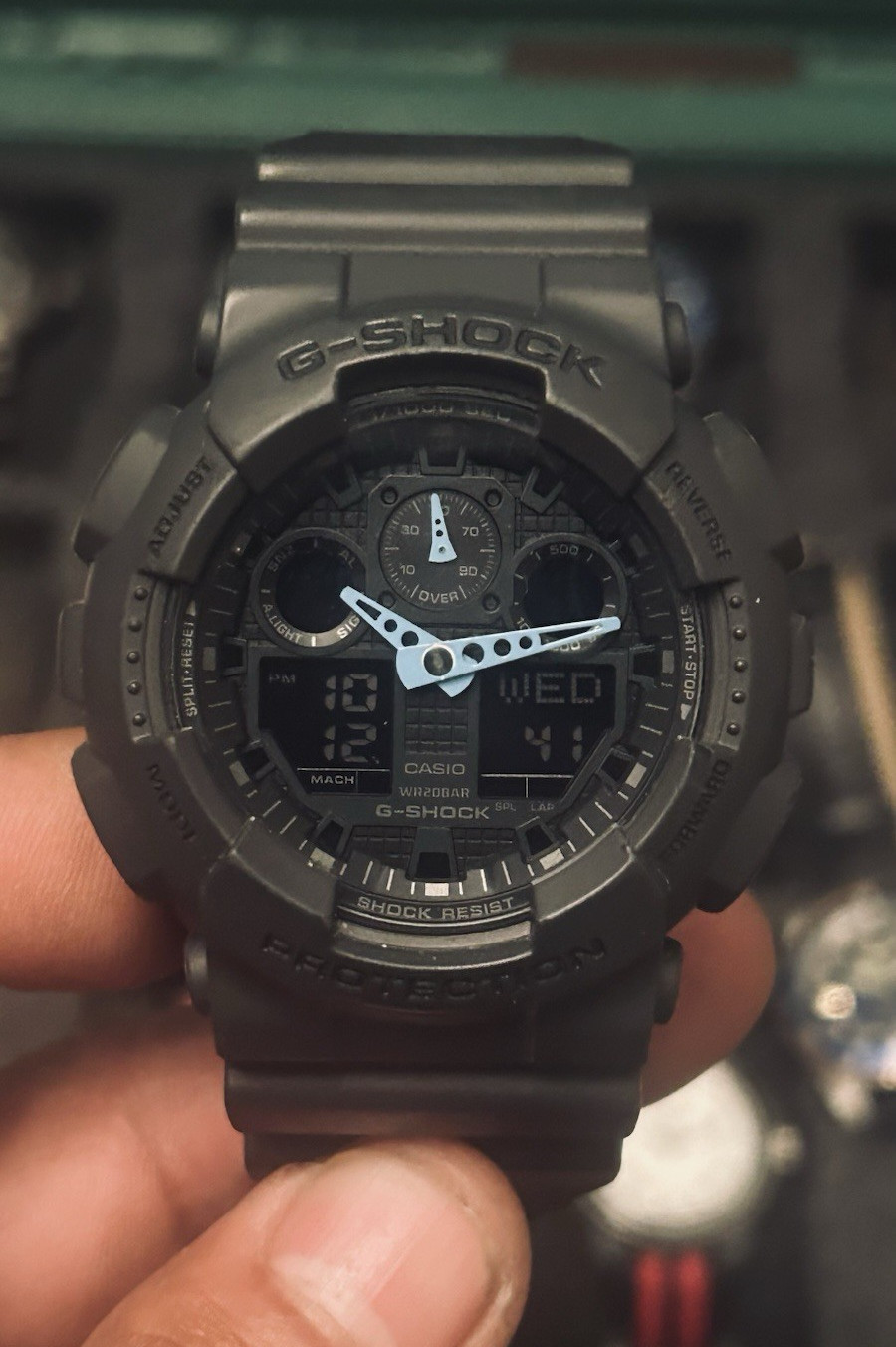 Casio G-SHOCK GA-100C Analog-Digital Quartz 55mm Black Resin 200m