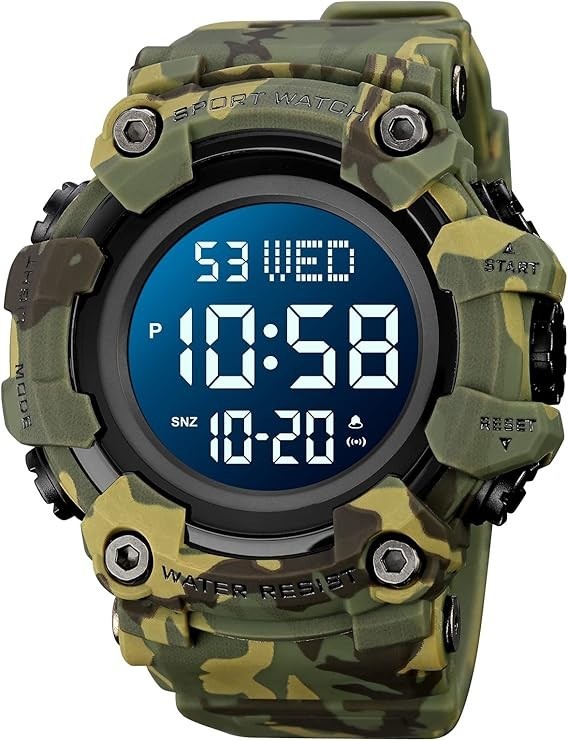 Gosasa Men Sport Watch Countdown Stopwatch Watch Mens Wrist Watch Waterproof LED