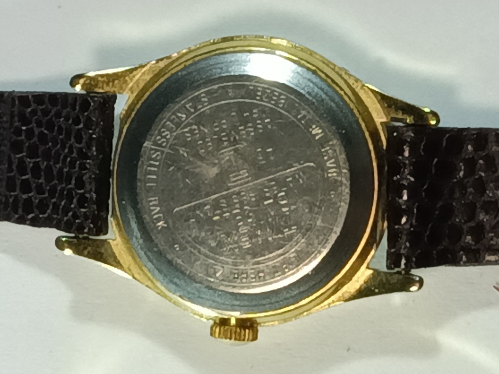 Classic Timex Quartz Analog Watch with a Gold-Tone Round Case