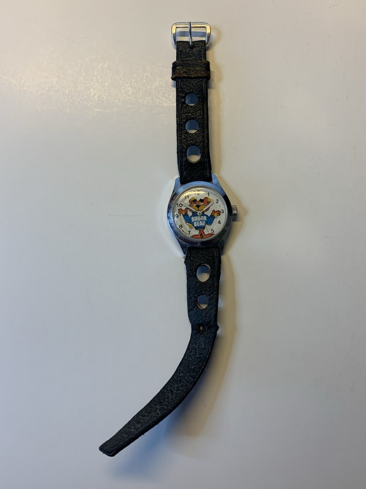 Sugar Bear Sugar Crisps Blinking Eyes Manual Wind Kids Watch Original Band