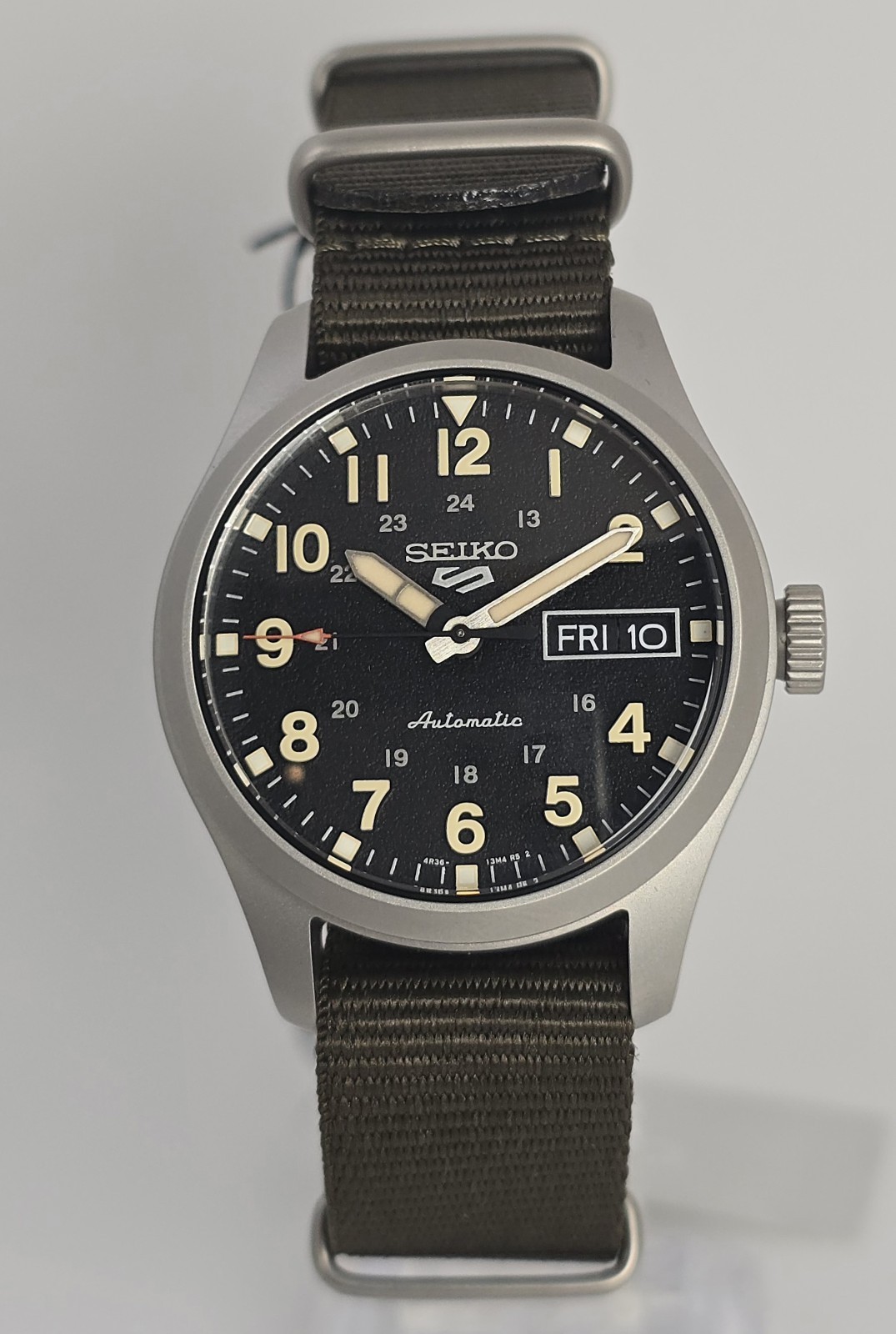 Seiko 5 Sports SRPJ85K1 Mid-Size Field Automatic Matte Black Dial Nylon Men