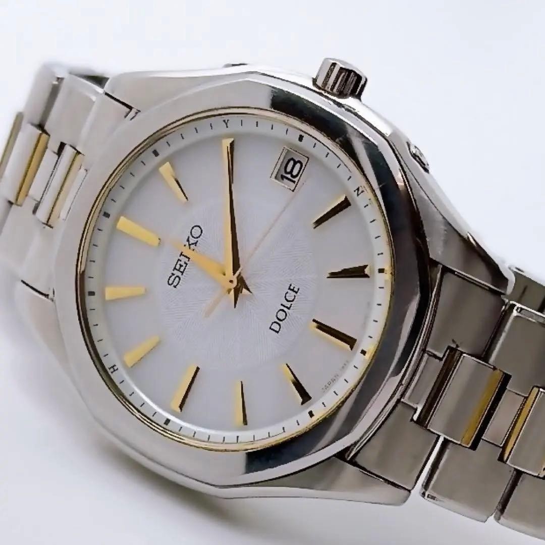 Working Seiko Dolce 7B52 0AE0 Solar wristwatch Octagon