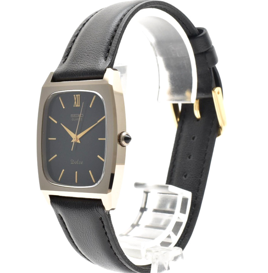 VINTAGE SEIKO Dolce 5931-5341 30mm Tungsten Black Qz Men’s Watch w/ New Battery