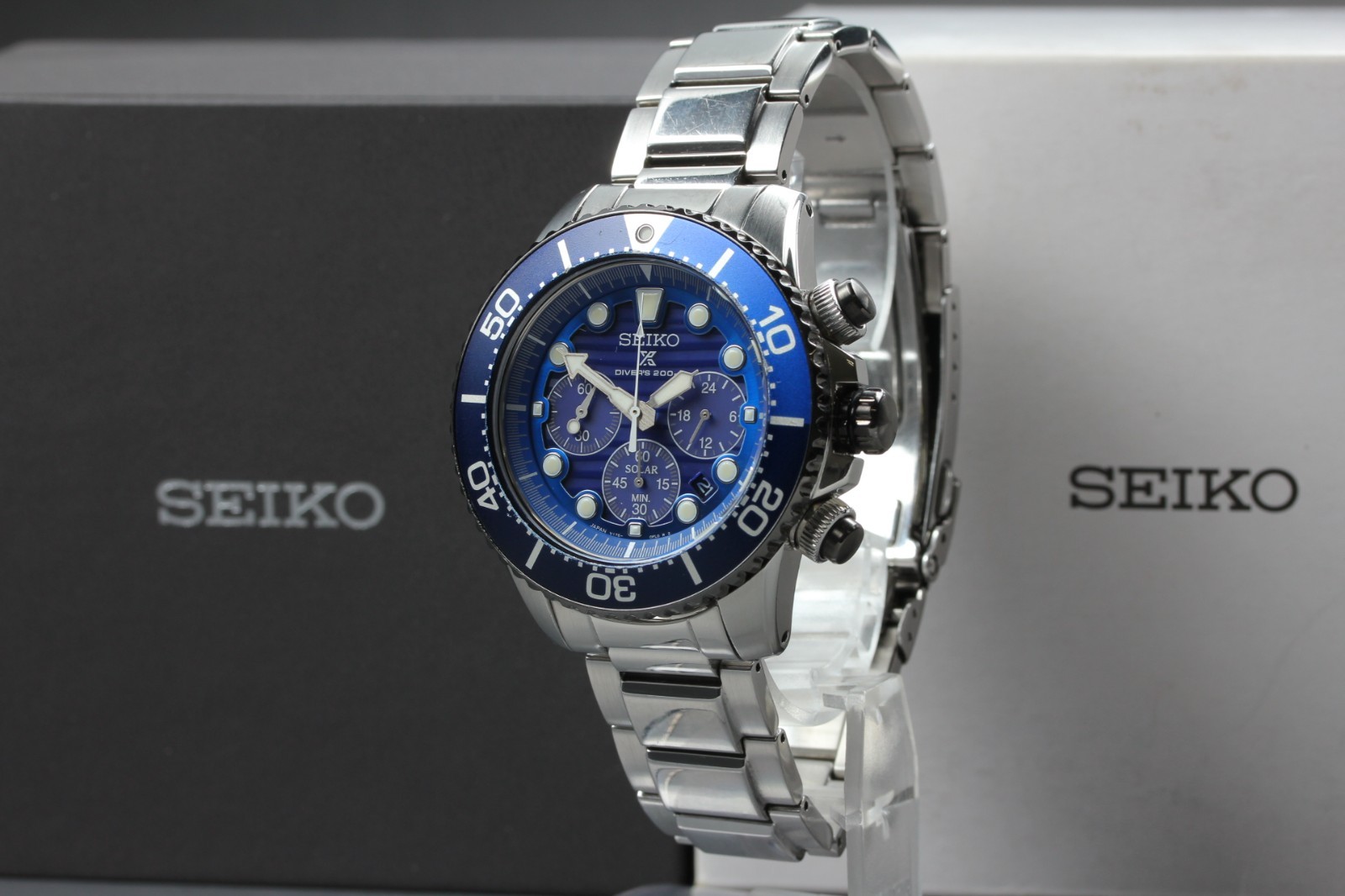 [NEAR MINT] SEIKO Prospex V175-0AD0 SBDL055 Solar Men’s Watch 20cm Wrist JAPAN