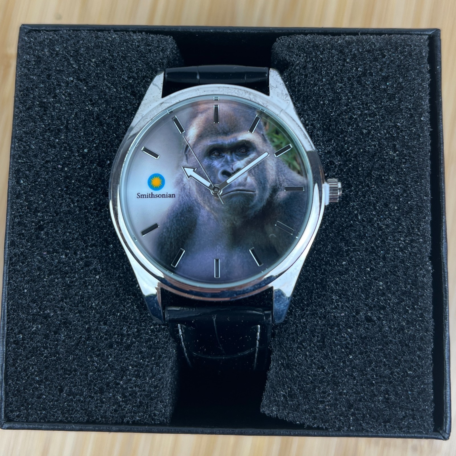 NEW Game Time Smithsonian Silverback Gorilla Men’s Black Wristwatch Watch