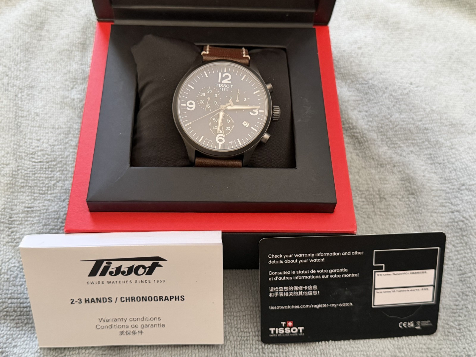 Tissot Chrono XL Classic 45mm Blue Dial Quartz Watch T116.617.16.047.00 Full Set