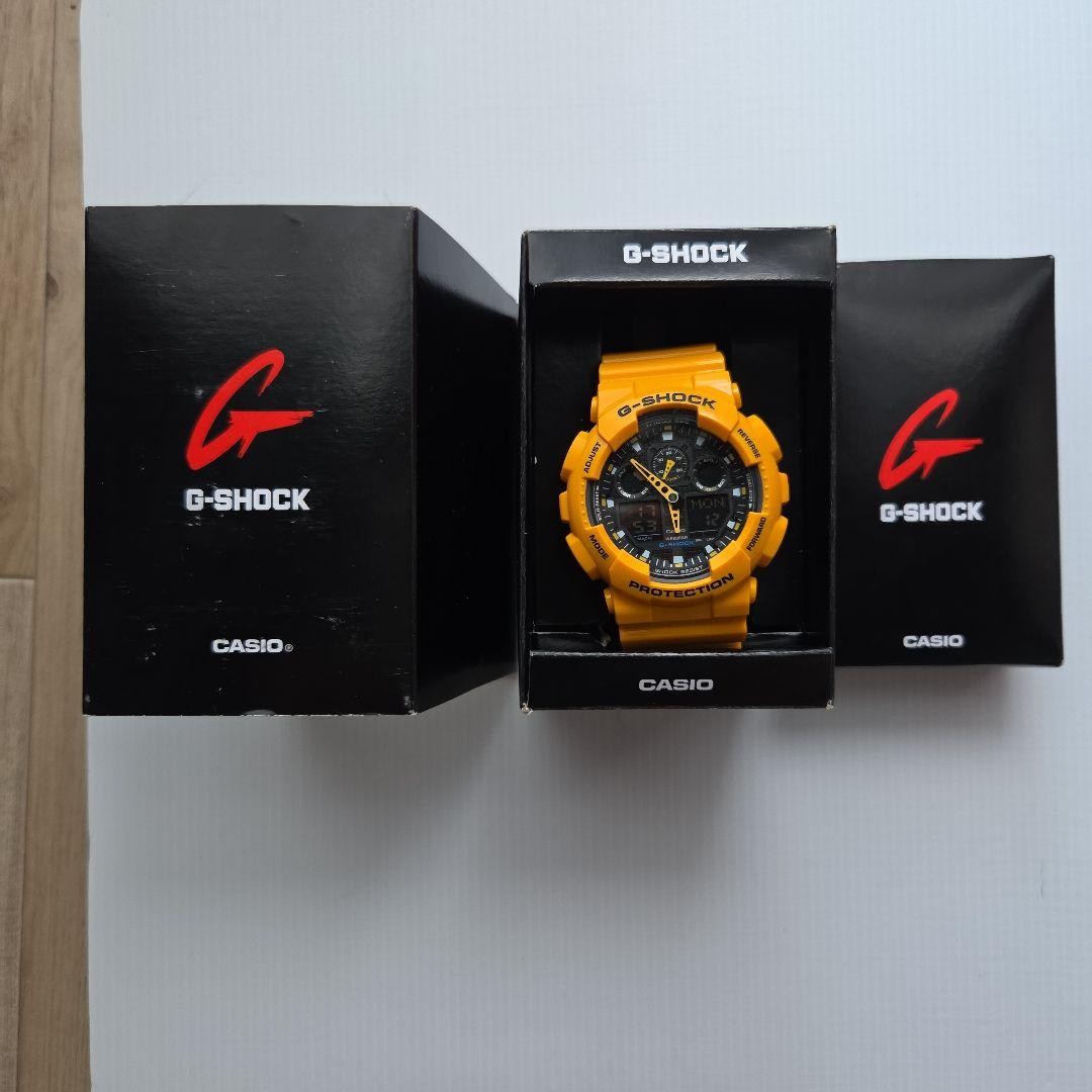 CASIO G-SHOCK GA-100A-9A Digital Orange Watch Shock Resistant New Japan