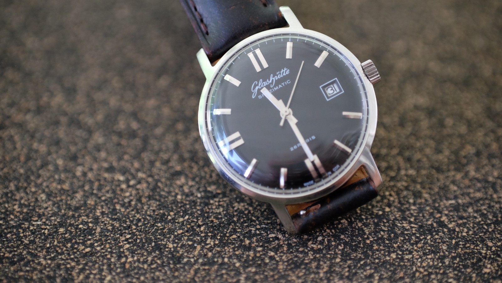 Glashutte Spezimatic – 36mm – Automatic – Date – Leather Tuns Strap