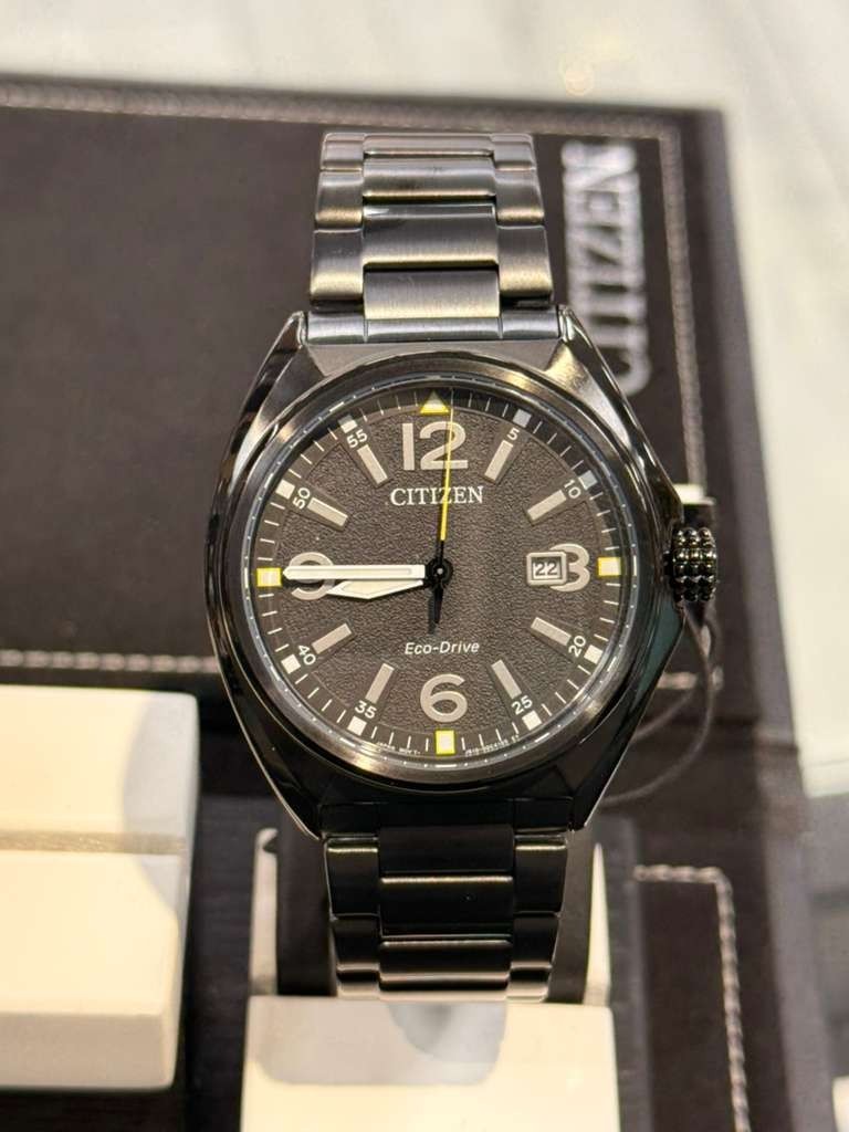 Citizen Sport Casual Eco-Drive Black Dial Stainless Steel Men’s Watch AW1575-59E