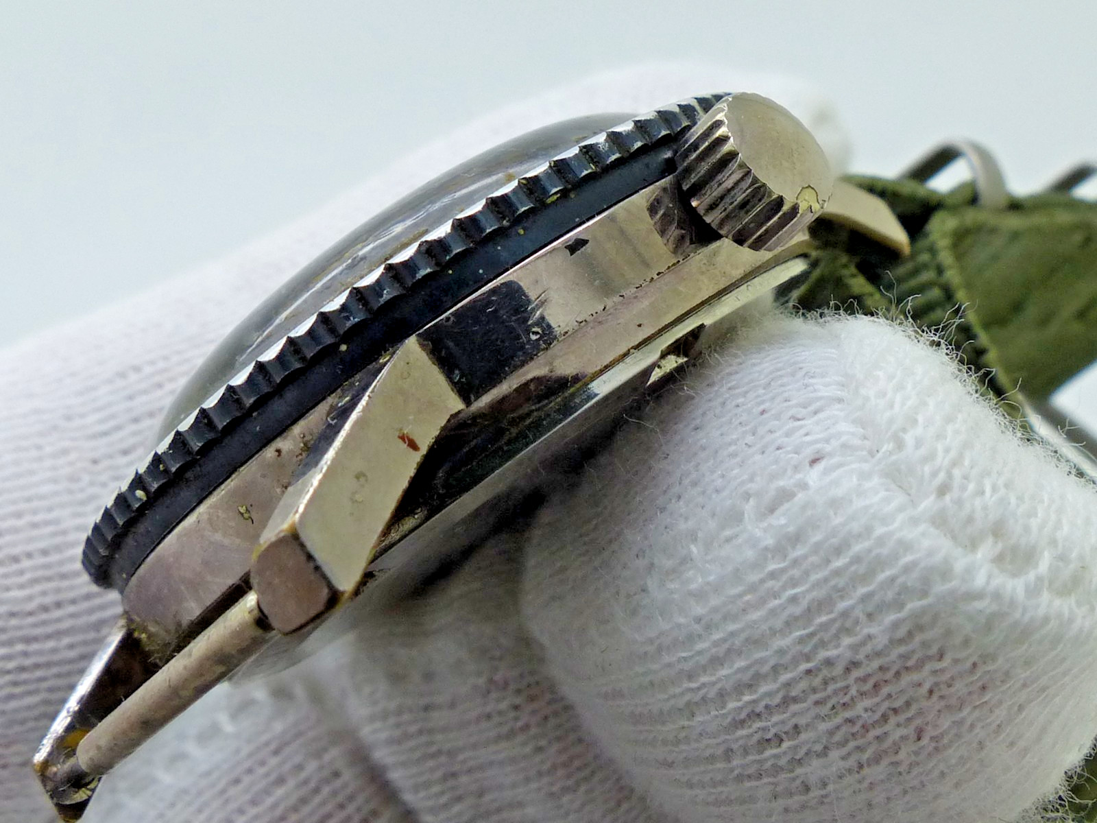Vintage Ollech & Wajs Selectron Computer – RARE Slide Rule Bezel Wristwatch