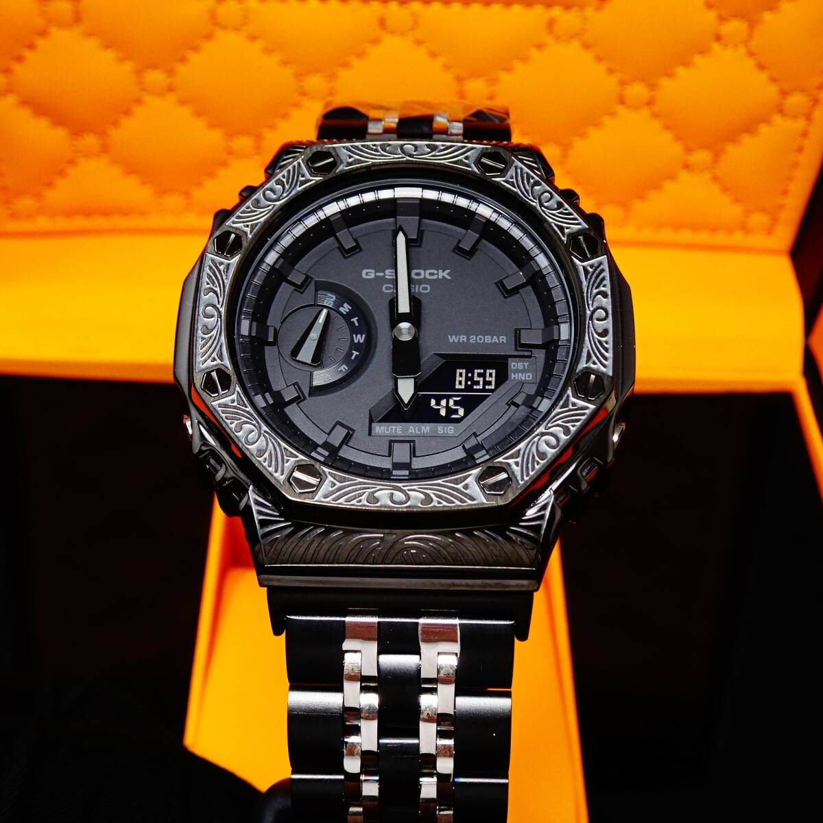 〓New〓G-Shock MOD custom watch〓GA2100 body included〓Aftermarket stainless steel