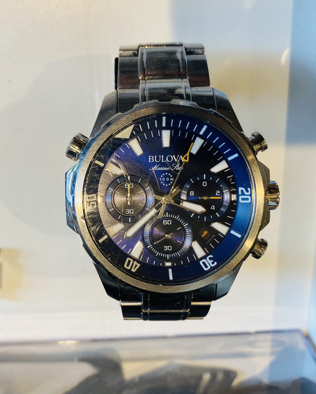 Buloca Marine Star Wristwatch for Men- Case Stainless Steel, Stainless Steel