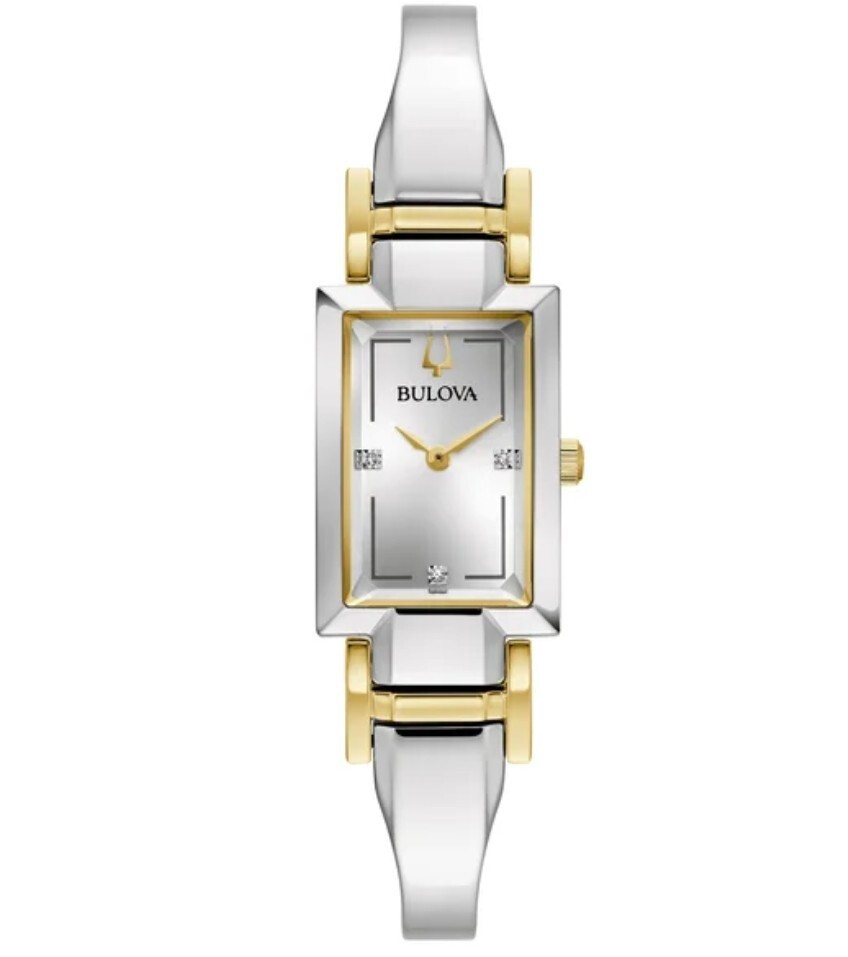 Bulova Classic 98P229 Women’s 18x26mm Diamond Two-Tone S/Steel Quartz Watch NWT