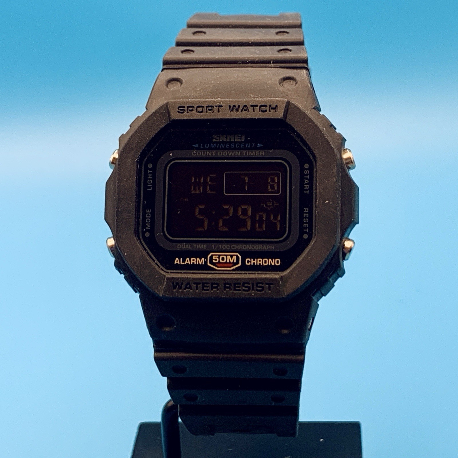 SKMEI 1628 Men’s Digital Wristwatch Chrono Timer Backlight Alarm Works New Batt