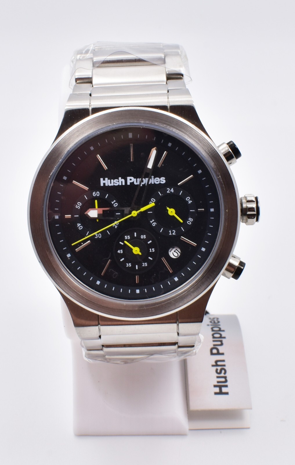 Hush Puppies HP.6057M.1502 Men’s Watch Quartz Chronograph Steel NOS w/ Box