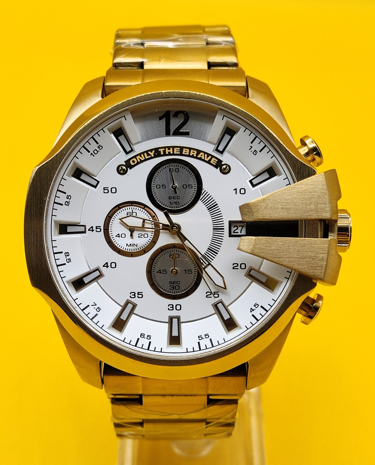 #Refurbished Diesel Only The Brave 10 Bar White Dial Analog Men’s Wrist Watch