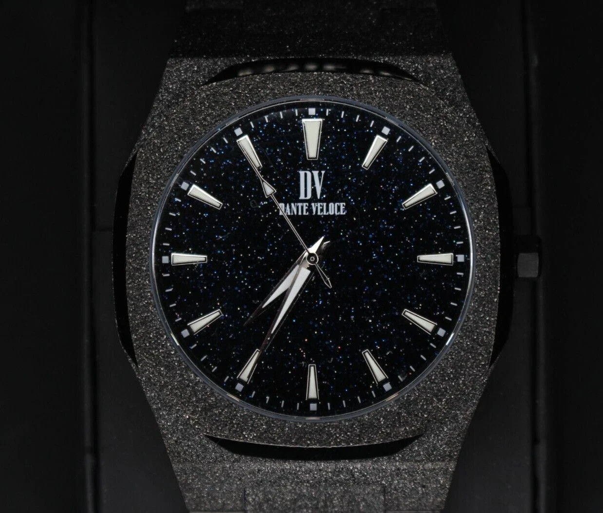 DANTE VELOCE Starlight Frosted BLACK Ice Out Icy Diamond Watch paul rich NEW !
