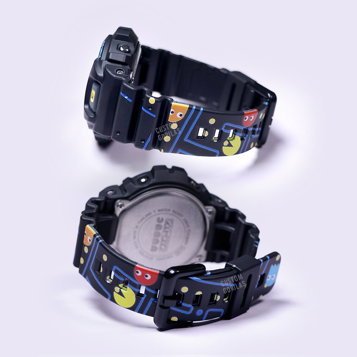 Pac Man Theme Custom Design Casio G Shock DW6900 Custom Engraved Watches