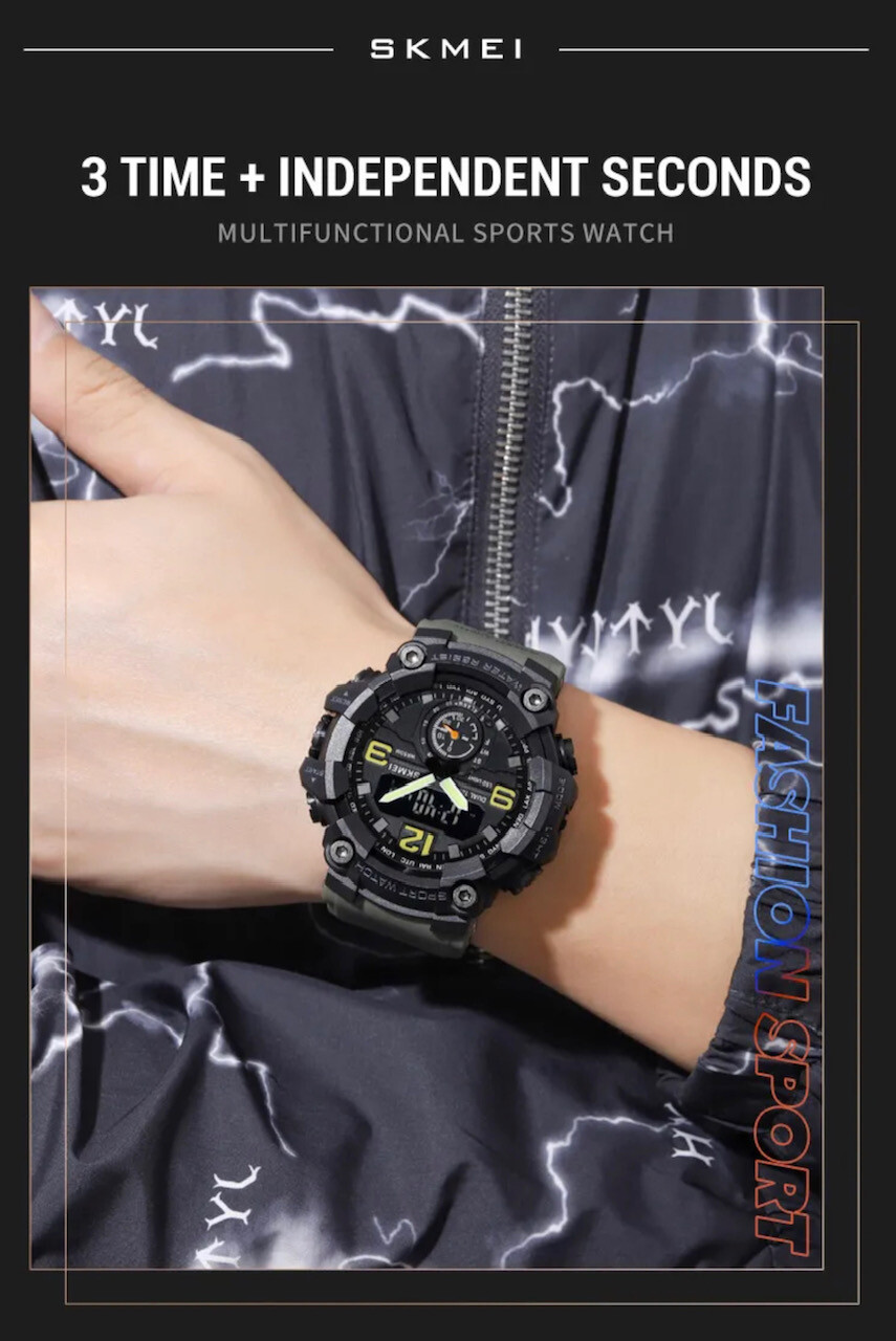 Men Large OVERSIZED Waterproof Digital Sports Military Tactical WRIST WATCH 54mm