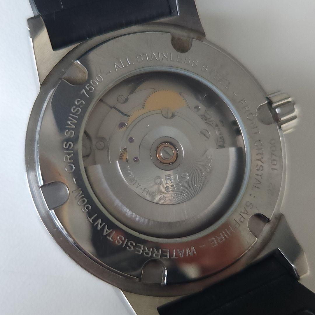 ORIS 7500 Automatic Watch 33mm Case 18cm 7.08in Wrist Rare Red Rotor Working