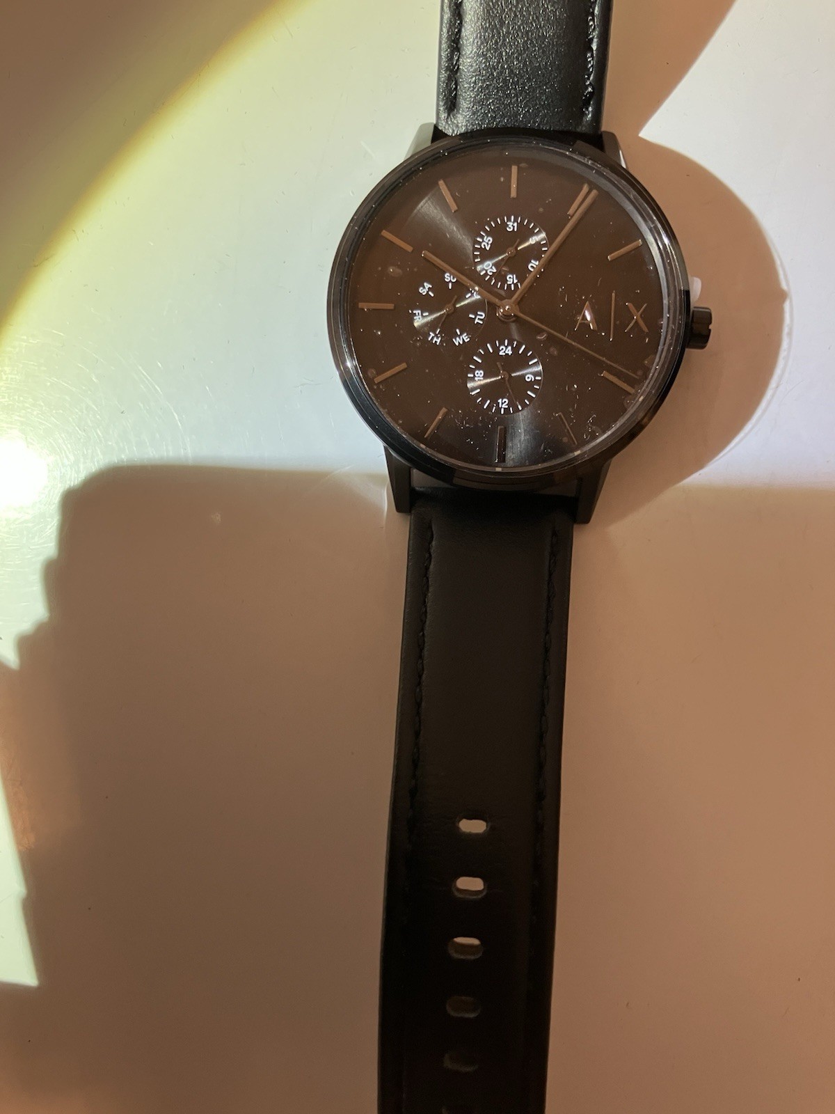 Armani Exchange Cayde,Black Dial, Multifunction Watch,Miyota 6P27, Date/Day, NIB