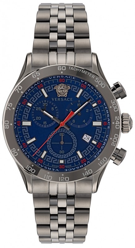 Versace Hellenyium Chronograph VE2U00722 Men’s Swiss Quartz Blue Dial Sapphire
