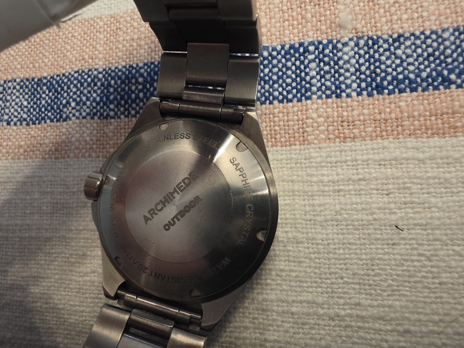 Archimede Outdoor Automatic Black Dial Sapphire 200m Date Steel Bracelet