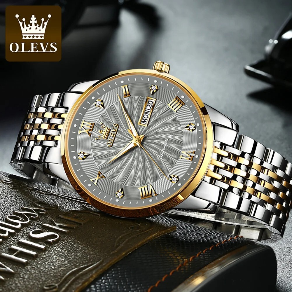 Automatic Mechanical Waterproof Luxury OLEVS Men’s Watch Date Men Strap