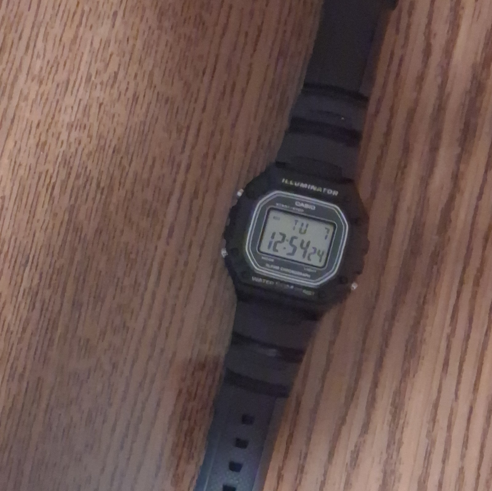 Casio Illuminator Digital Watch Black Resin Strap Alarm Chronograph 50m