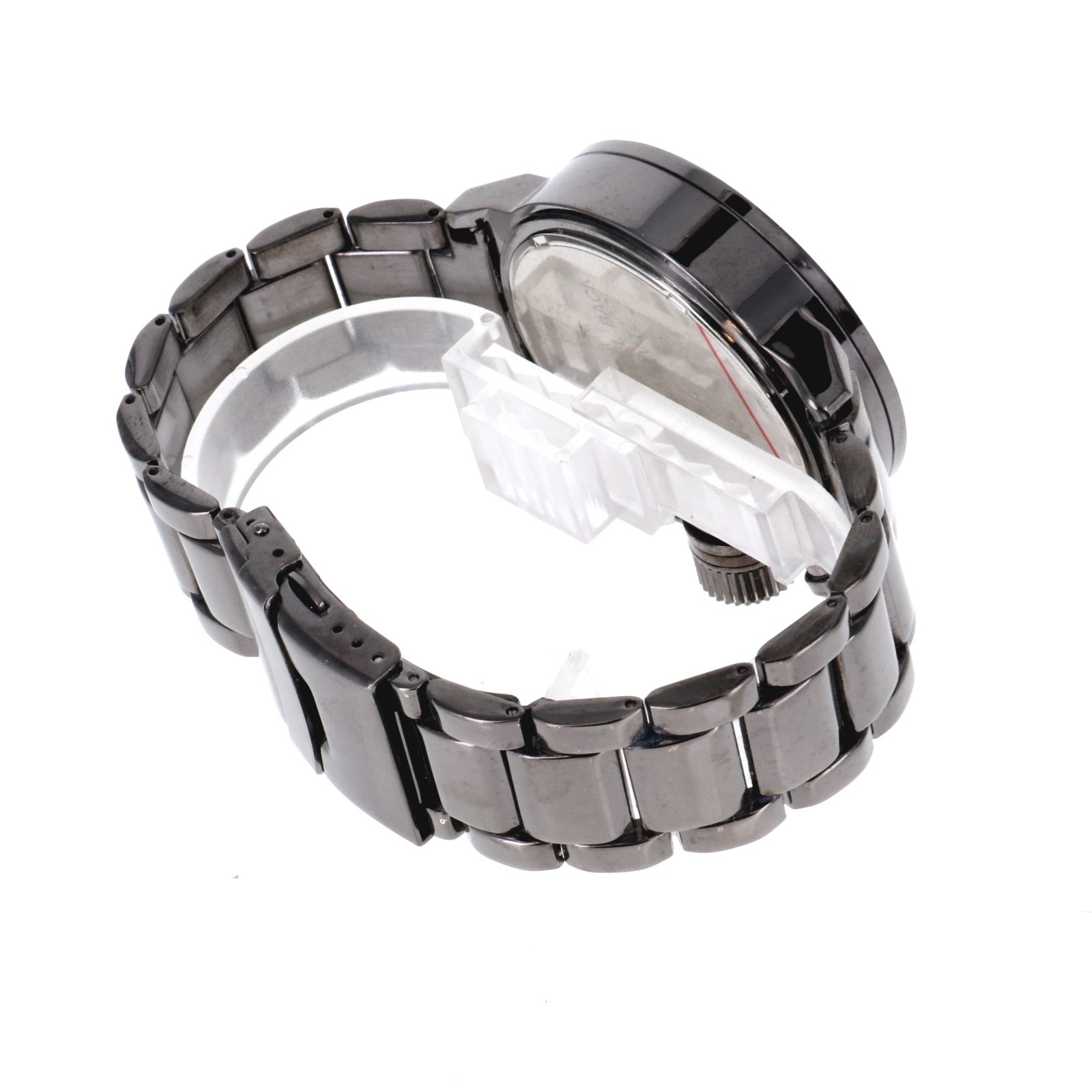 Venus collection Men’s Oversize Watch & Crown Black Finish Metal Band 46mm